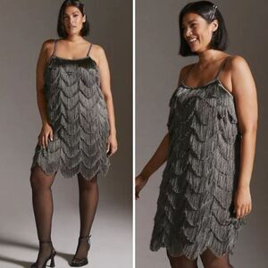 NWT Anthropologie x Pankaj & Nidhi Fringed Mini Dress | 3X